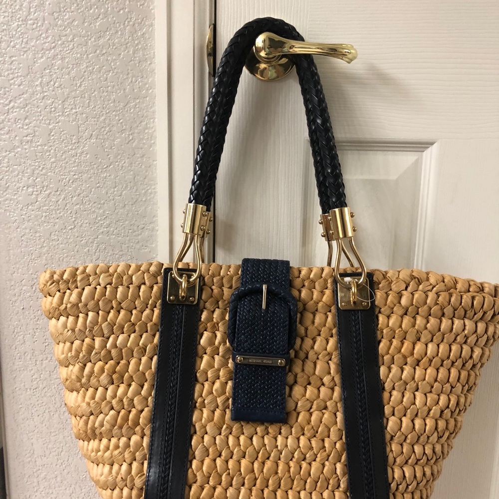 Michael Kors straw tote bag